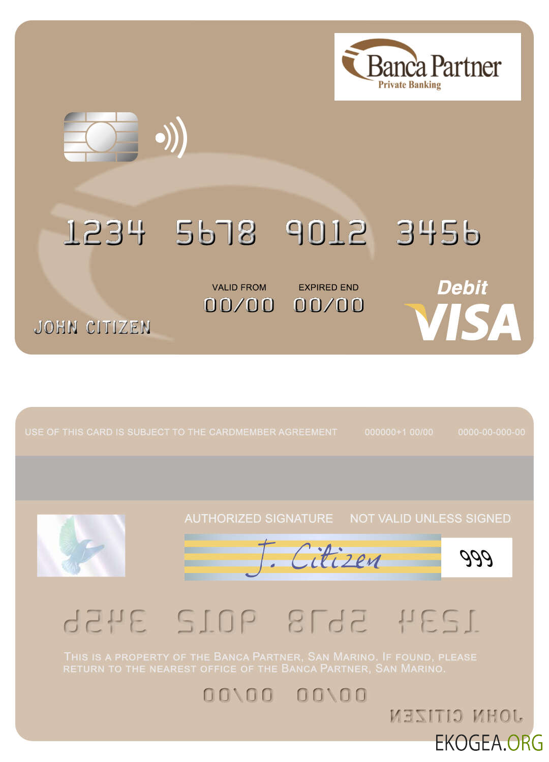 Carte de débit Visa San Marino Banca Partner